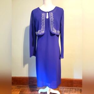 Vintage Another Thyme Formal Dress MOB Size 12 Beaded Woman's C99